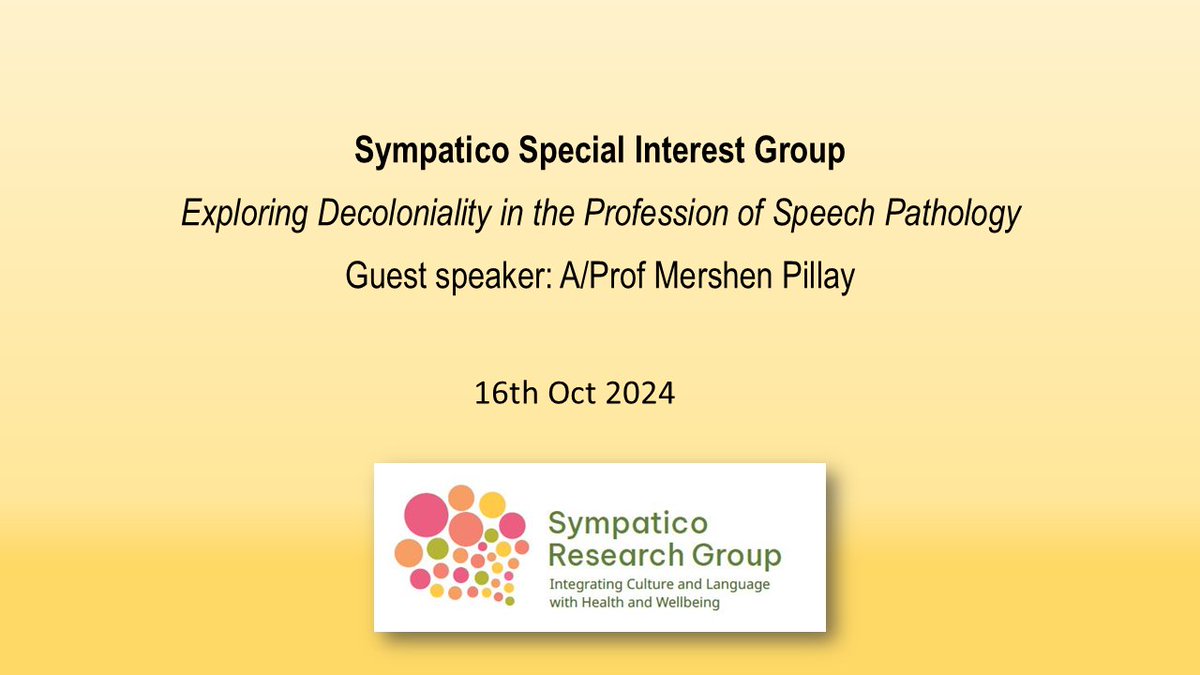 Next week, we look forward to speaking with A/Prof Mershen Pillay <a href="/mershen1/">Mershen Pillay</a> about his paper "Decoloniality and healthcare higher education: Critical conversations"

16/10 at 12pm AEST

To join: please DM us your email and we can share the online meeting link.