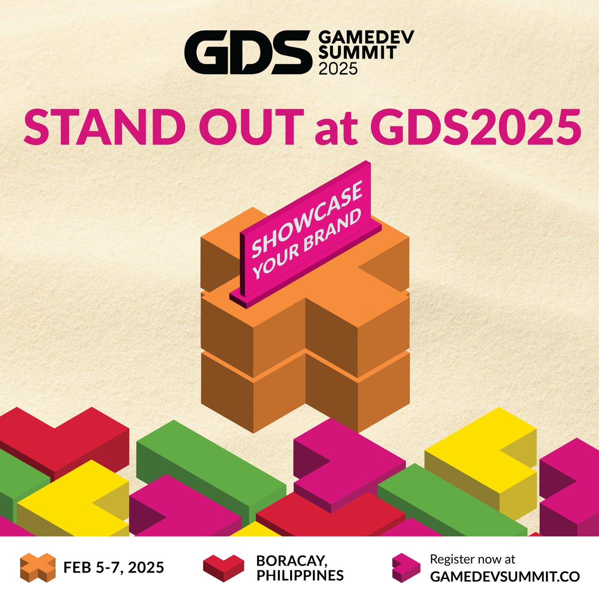 GDSummitAsia's tweet image. Take your brand to the next level as a sponsor and connect with industry leaders! Don’t miss out—make your mark!
Don’t let this opportunity slip away. 
February 5-7, 2025
Boracay, Philippines
#GDS2025 #SponsorshipOpportunities #GameDevSummit #LeadTheFuture #CreateMore