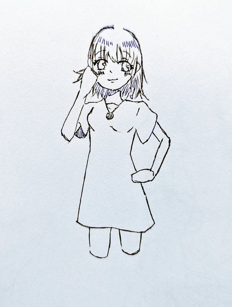 特に何ってない女の子。
雑描き。

#イラスト好きとつながりたい 
#絵描きさんと繋がりたい 
#絵柄好みっていう人にフォローされたい 
#アナログイラスト