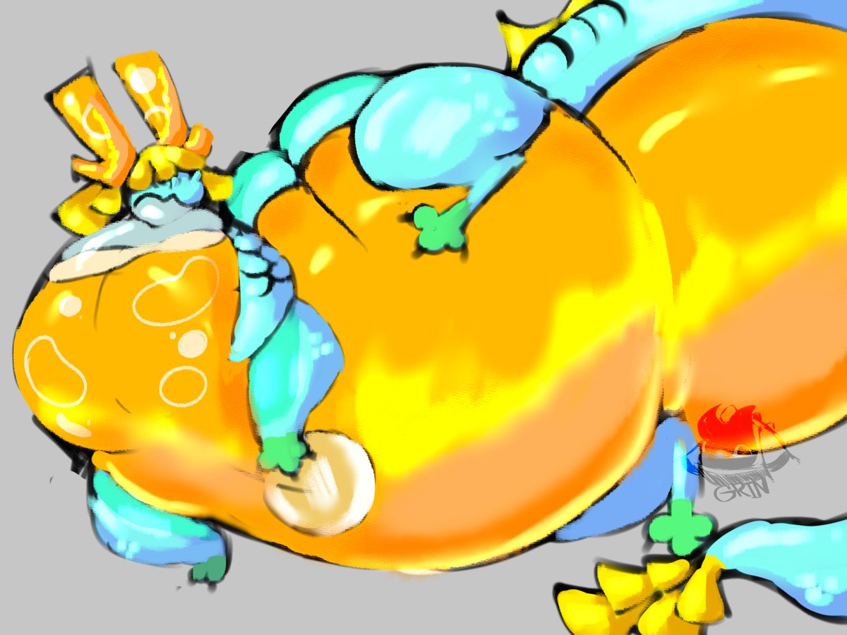 DragoonCircus's tweet photo. commission for @RosaRooster! Big Sloshy fella https://t.co/0uxrfK0G5P