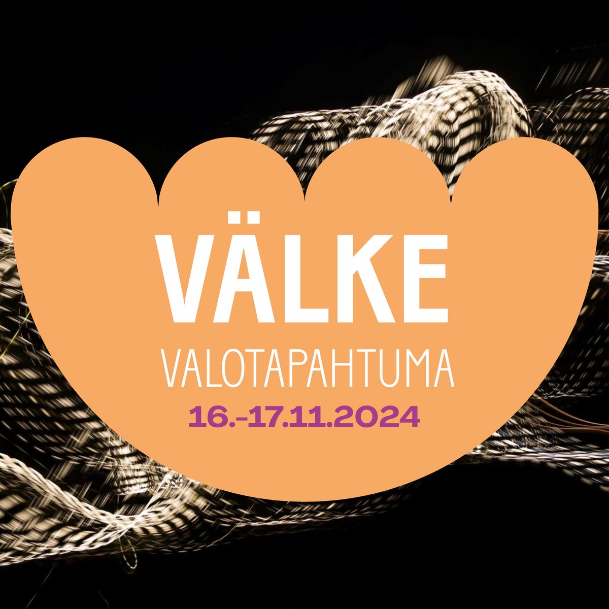 #Välke #valotapahtuma valtaa #Kuopio'n 16.–17.11.2024 osana #Kuopio250-vuotisjuhlavuoden aloitusta! 
✨ Tule kokemaan, kuinka valotaide muuttaa kaupunkimme syksyn pimeydessä. ✨
Tapahtuma on ilmainen ja avoin kaikille. 

Katso lisää 👉 kuopio.fi/valke