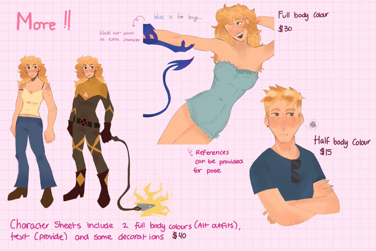 bugspjs's tweet image. [REPOST] im officially taking commissions ! 💛 please be aware of time zones if im slow to respond :)