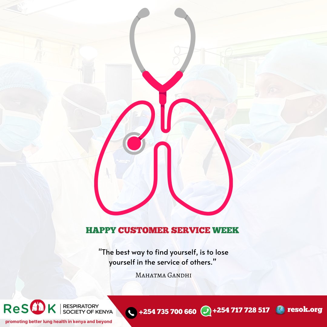 ReSoKenya's tweet photo. #HappyCustomerServiceWeek  We remain committed to serving  YOU and ensuring you breathe easy.

#customerservice #lunghealth #BreatheEasy #healthcare #patientcare #WellnessJourney https://t.co/J4pR6AjQvF