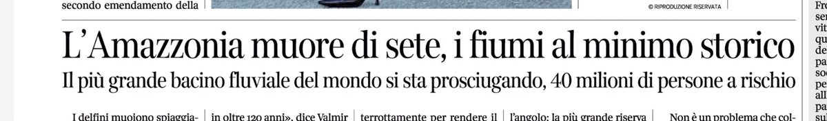 Un taglio basso a pagina 16 per la notizia che dovrebbe farci stare svegli la notte.