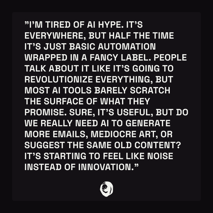 tired_takes's tweet photo. Tired of AI being overhyped 🥱 https://t.co/DsWXJkYy9T