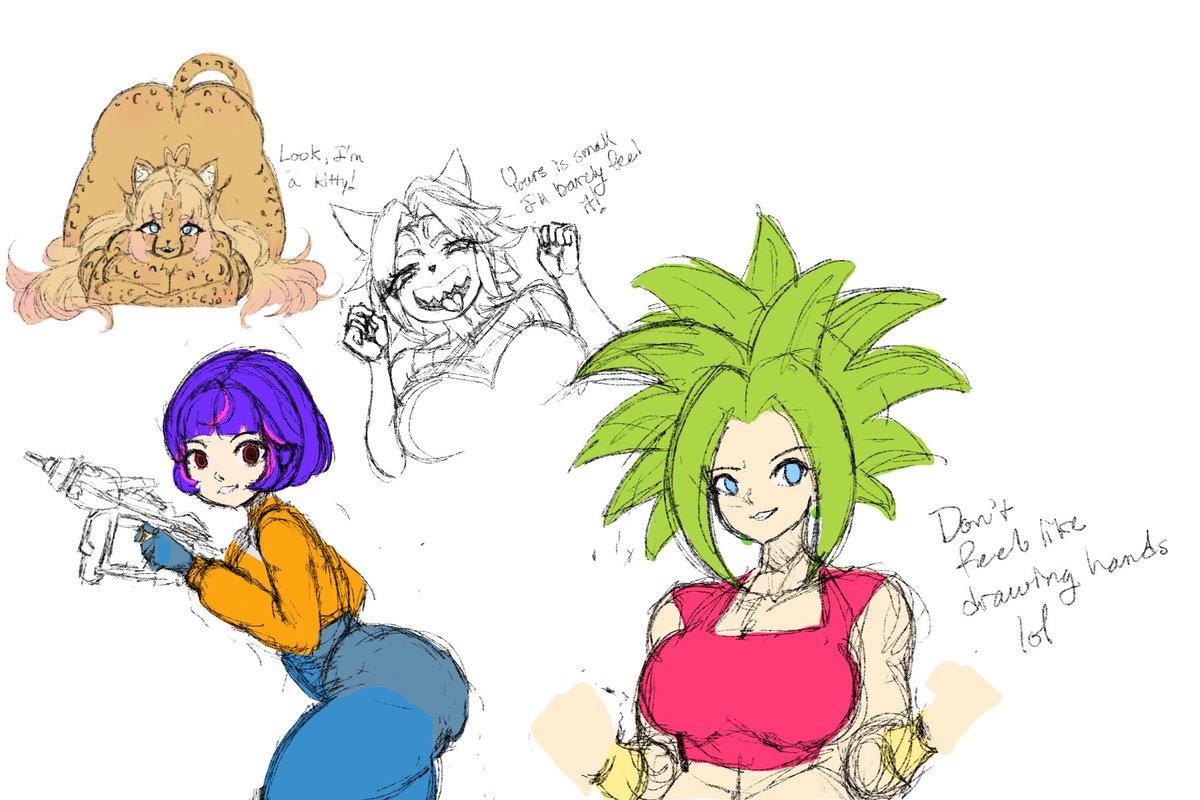 Some more sketches #CheetahQia #Juno #NSFW #DragonBallSparkingZERO #Kefla