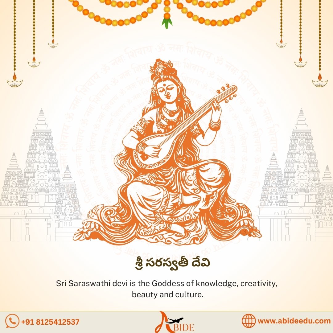 AbideEdu's tweet photo. "May Goddess Saraswati devi bless you with lots of knowledge and beauty to your soul."
.
.
#saraswathidevi #dussehra #festival #navaratri #sanathanadharma #devine #goddessofeducation #love #temples #instagood #explorepage https://t.co/PCu5yndkxX