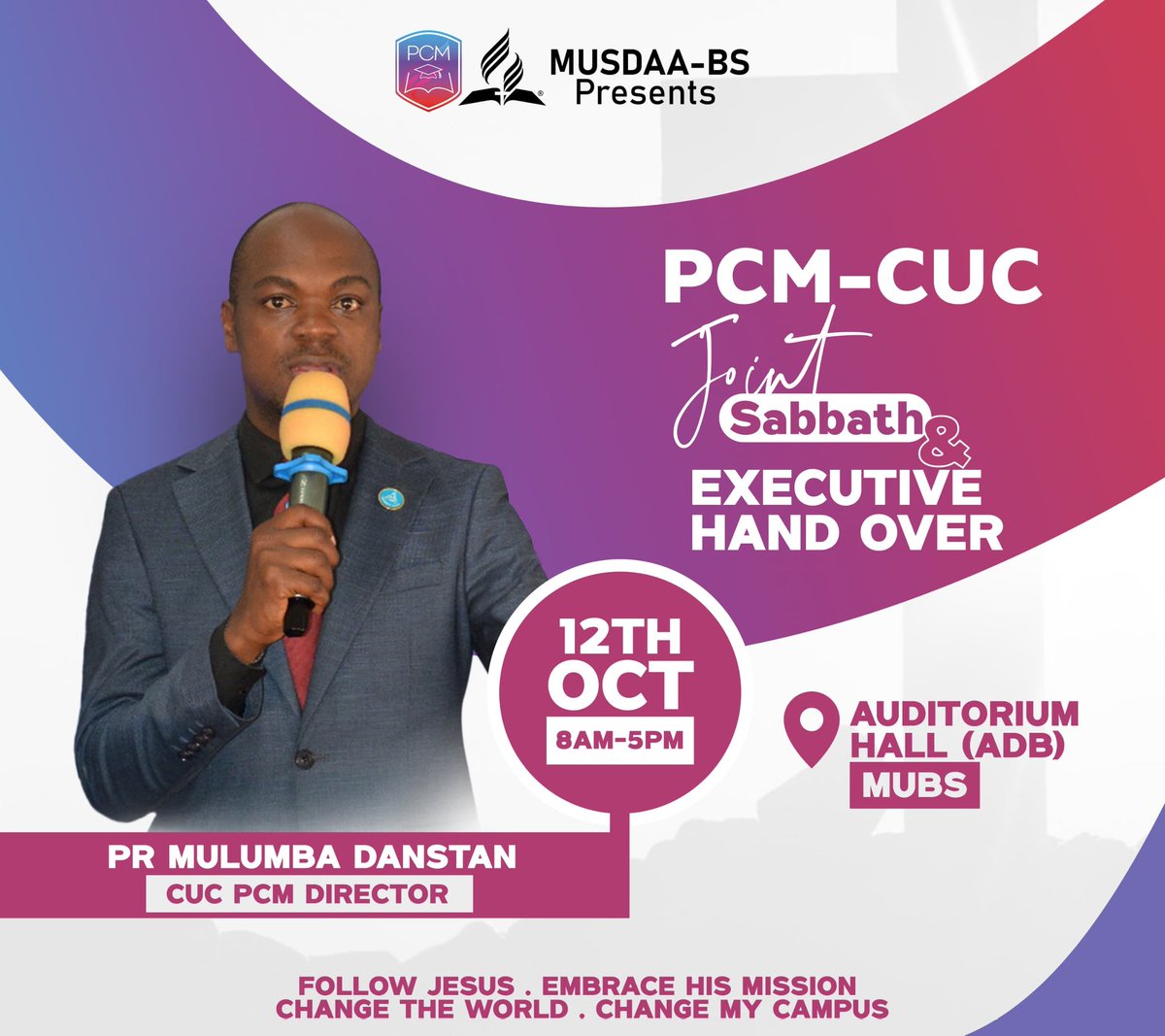 This Sabbath all roads lead to MUSDA BS For the PCM joint sabbath CUC.
let's be there 🥰🥰