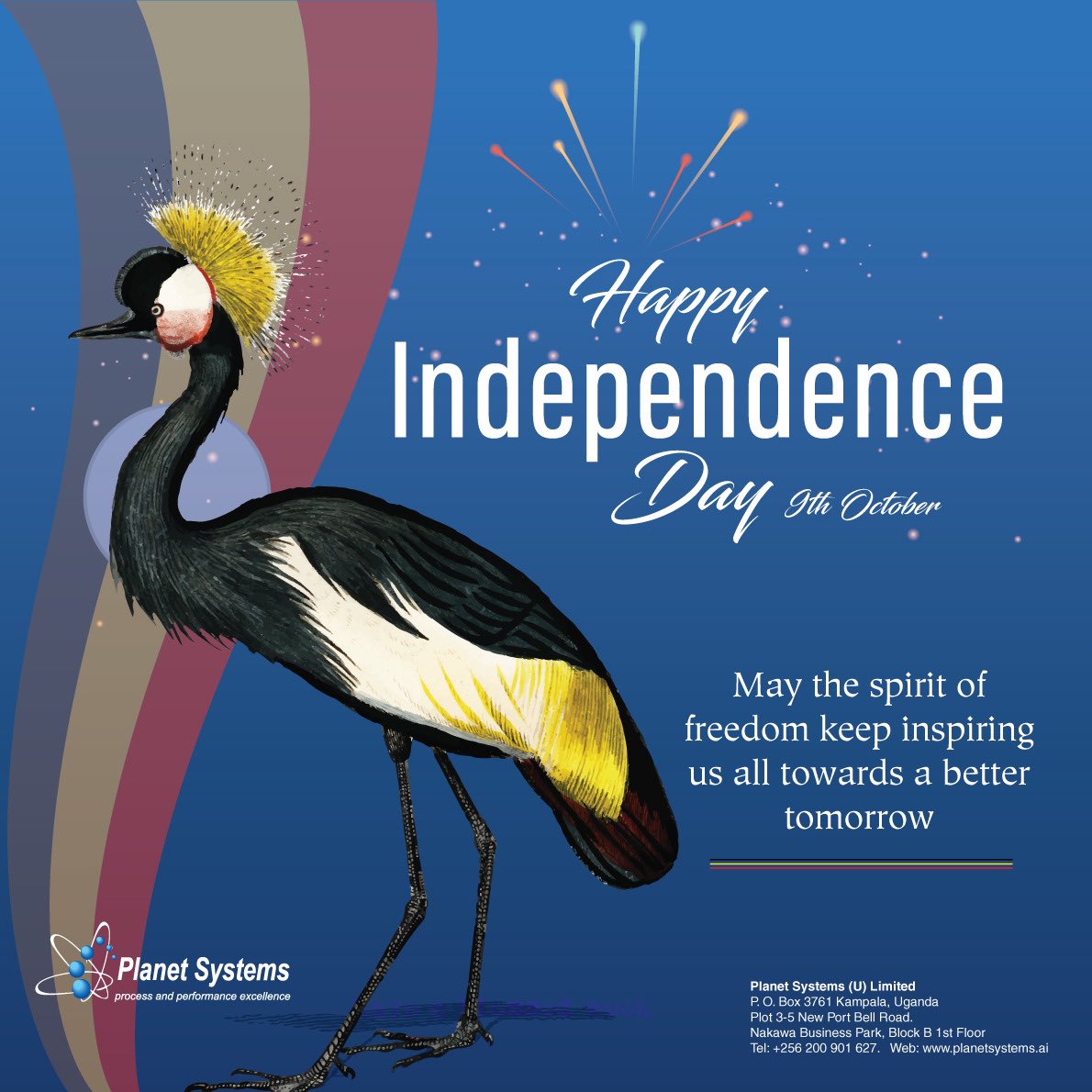 PlanetSystemsL's tweet photo. Happy Independence Day Uganda🇺🇬
#UgandaAt62 https://t.co/dHnWAIR62v