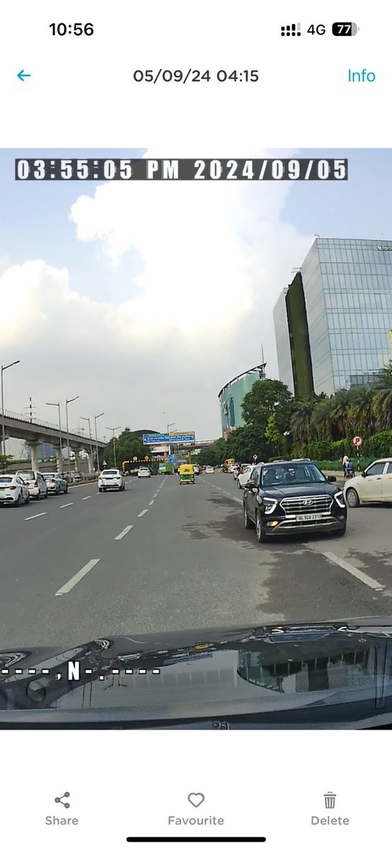 nandieux's tweet photo. @IGtraffic_hry @SpHighway 
@TrafficGGM 

Here is another of our wrong side driving friends from Sept 5th. This is outside the cyber hub parking exit 

Take some action. Do the right thing. 
And encourage citizens to act against this glaring problem in Gurgaon https://t.co/hgMIoRfl1q
