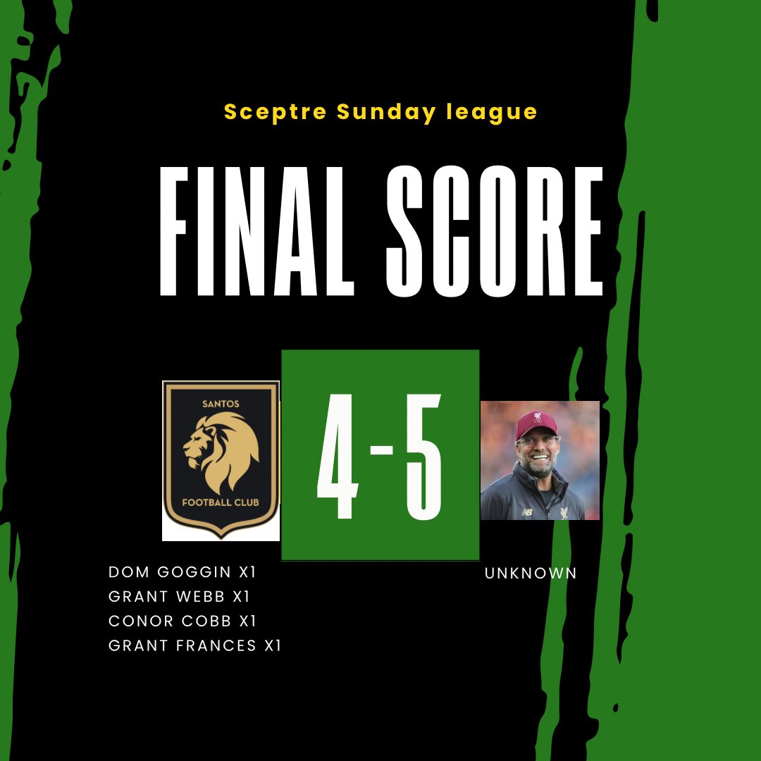 Sunday Result! Unfortunately we fell short against Jurgens sports in the Essex cup this Sunday! After being 4-2 up and in total control until the last 15 mins, we come away with a loss. Well Done to Jurgens and good luck for the rest of the season !
🦁🦁🦁