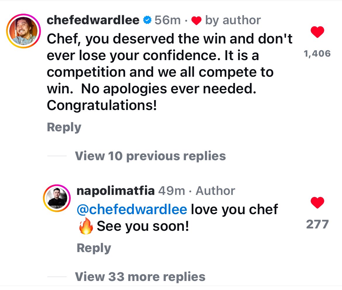 issaniYap's tweet photo. Waaaahhh #ChefEdwardLee 🫶
#NapoliMafia actually is not that bad, his trash talking was just his way of intimidating others (including me haha) but Chef Edward was never shaken. Hahaha! It was a good show, after all. #CulinaryClassWars https://t.co/FVQgcEAk5o