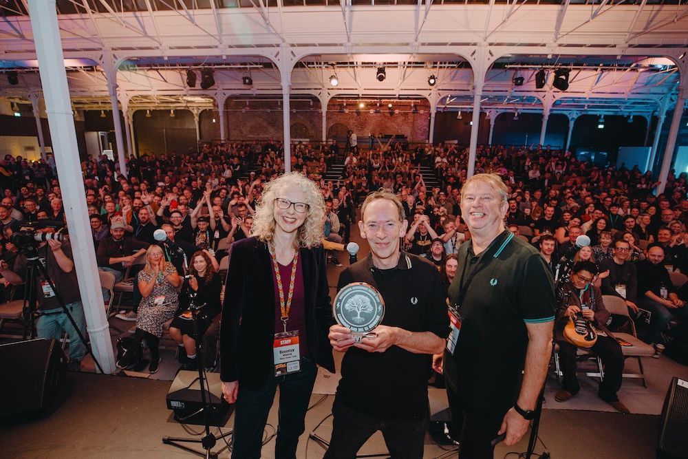 Steve Lamacq with the winners of this year’s Outstanding Contribution to Grassroots Music Award 2024… YOU!!! All of you in the grassroots music venue community. Thank you for everything you do, for every fight you have, and every win we chalk up.

📸 by Georgia Penny