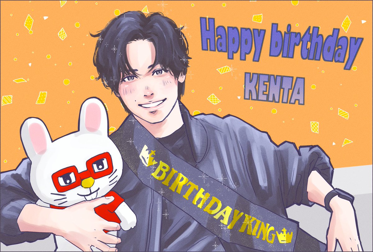 hata54's tweet image. 昨日の健太くん🎂🎉
少し長めの髪型も素敵です✨
ミミー先輩羨ましいな🤭💓

#猪塚健太
#ミミー先輩
#健太絵