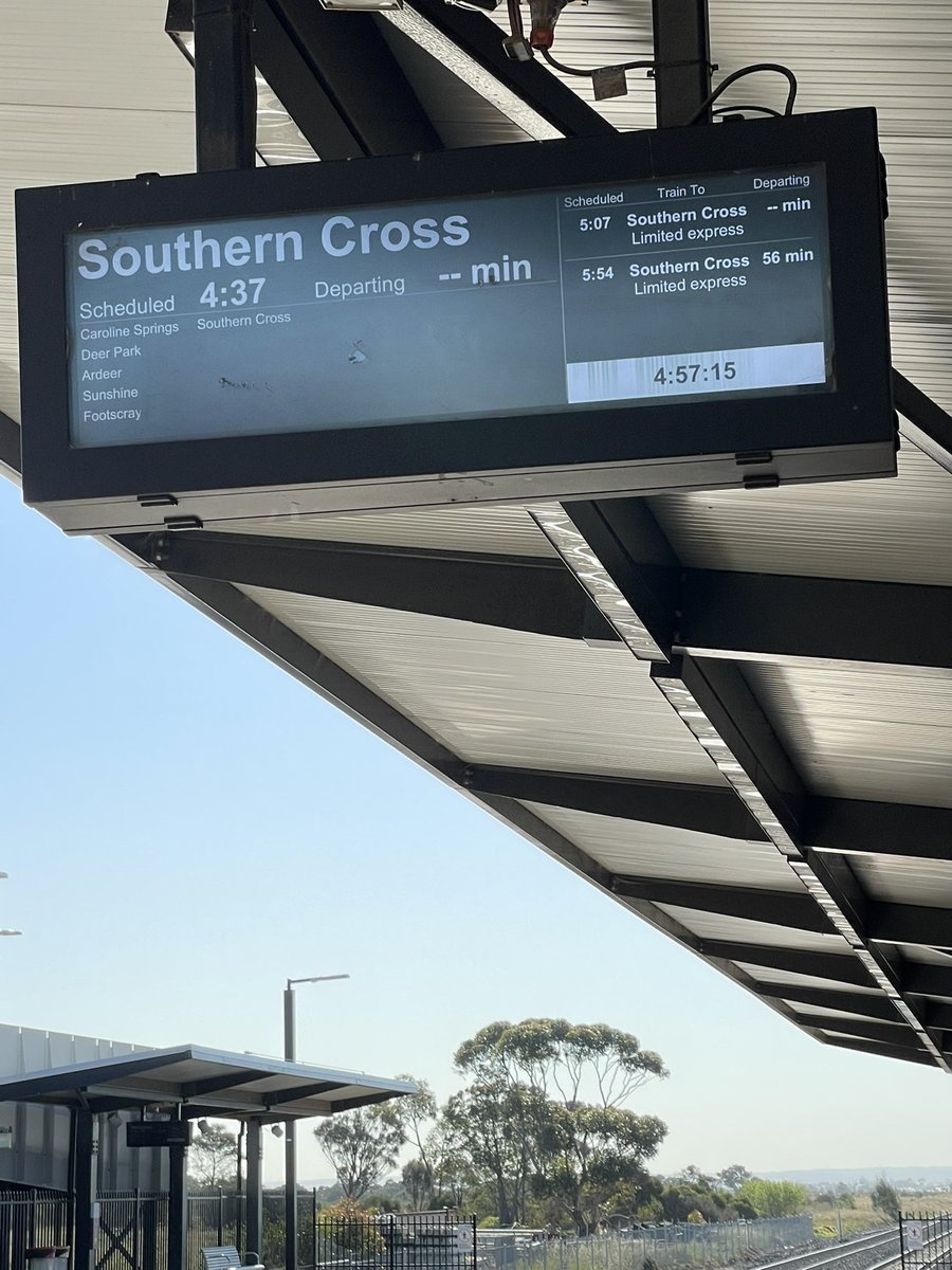 JamesDeanNOW's tweet photo. @VLine Waiting at Rockbank with the train still over 20 mins late with no estimated departure time??? !!! https://t.co/FHf5UwZwz6