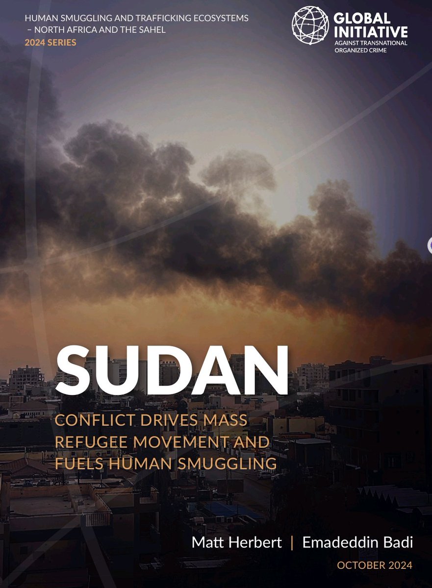 Emadeddin Badi (@emad_badi) on Twitter photo Since April 2023, Sudan's tragic civil war has internally displaced >8M people and has severely disrupted migration patterns, forcing refugees to increasingly rely on smuggling networks as a means of escape.
Our latest <a href="/GI_TOC/">Global Initiative</a> with <a href="/DrM2H/">Matt Herbert</a> analyzes this upheaval and its impact: Since April 2023, Sudan's tragic civil war has internally displaced >8M people and has severely disrupted migration patterns, forcing refugees to increasingly rely on smuggling networks as a means of escape.
Our latest <a href="/GI_TOC/">Global Initiative</a> with <a href="/DrM2H/">Matt Herbert</a> analyzes this upheaval and its impact: