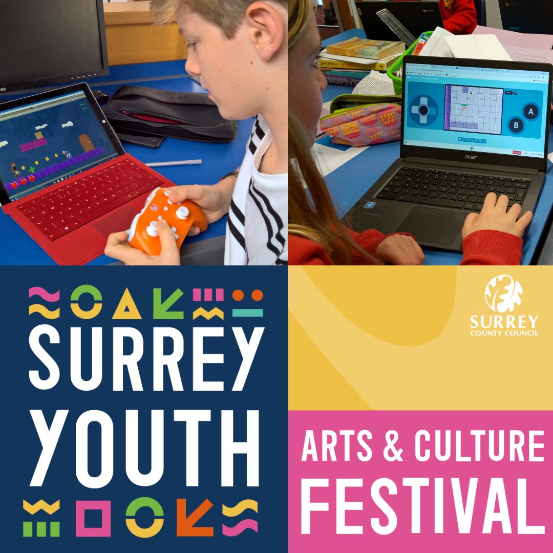 We are thrilled to support the @Surrey_Arts Surrey Youth Arts and Culture Festival in Camberly this year, running Coding Games workshops throughout the day where participants will create a top-down dungeon crawler game. 🎮

cultureboxsurrey.org.uk/youth-festival…