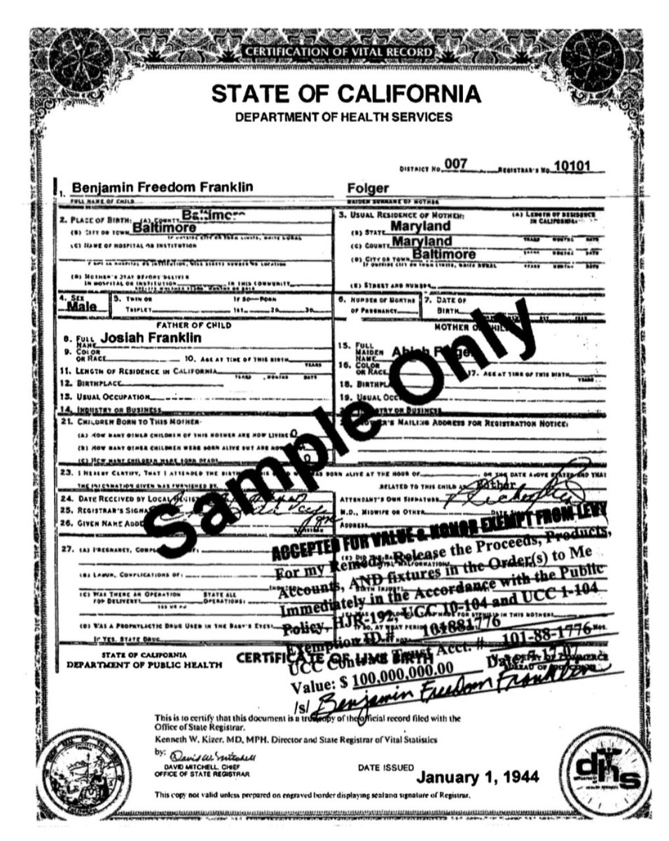 StrawmanTrust's tweet photo. How to stamp that birth record. https://t.co/pawqmXbWdP