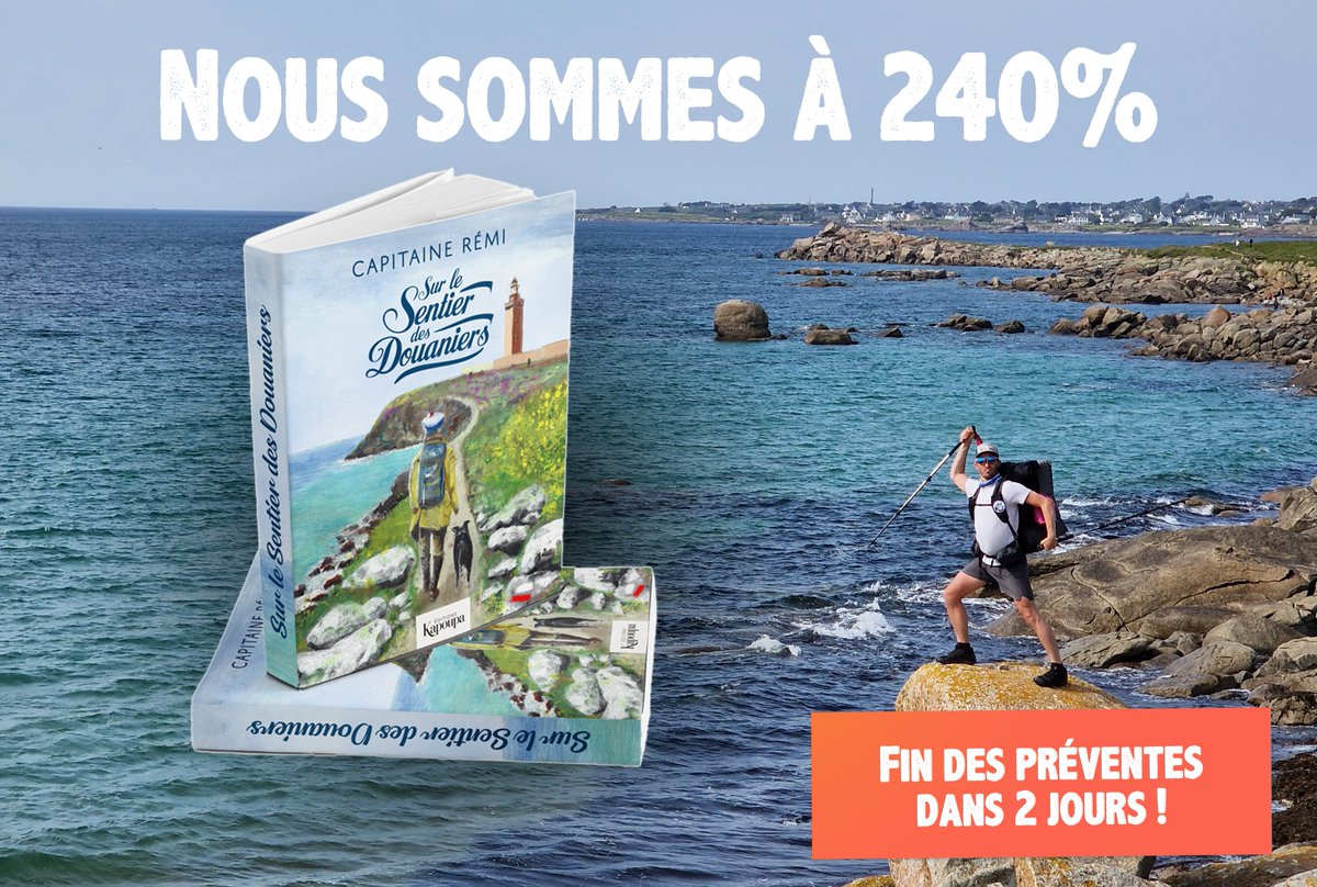 J-2 📘𝗦𝘂𝗿 𝗹𝗲 𝗦𝗲𝗻𝘁𝗶𝗲𝗿 𝗱𝗲𝘀 𝗗𝗼𝘂𝗮𝗻𝗶𝗲𝗿𝘀 (𝗚𝗥𝟯𝟰) 📘
ulule.com/gr34/
La fin approche à grands pas, et c'est le moment de donner un dernier coup de boost pour faire grimper le compteur pendant ces 48 heures restantes ! #GR34 #bretagne