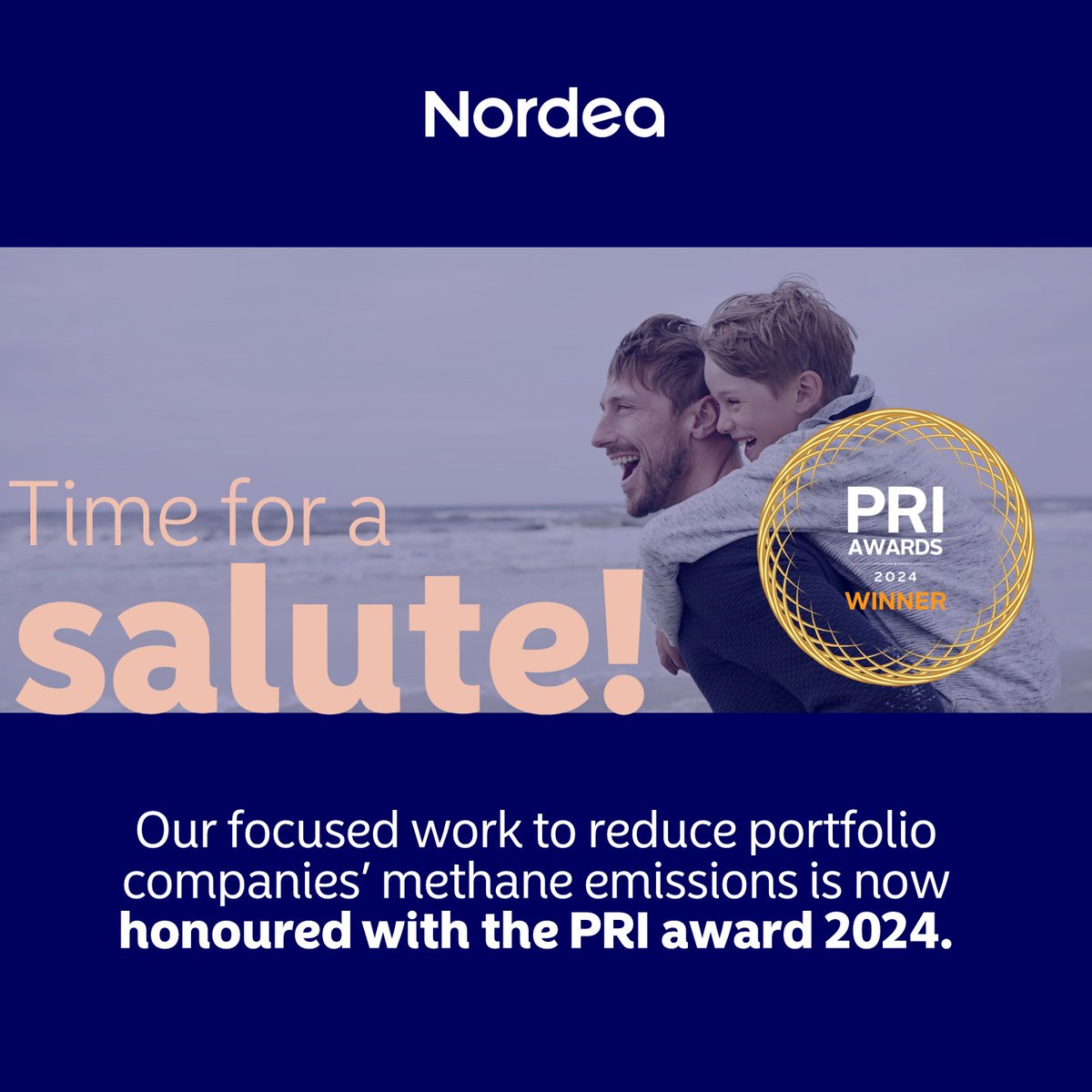 Celebration time today as we're receiving the prestigious PRI Award for leadership in climate action: lnkd.in/d_jAq8ek