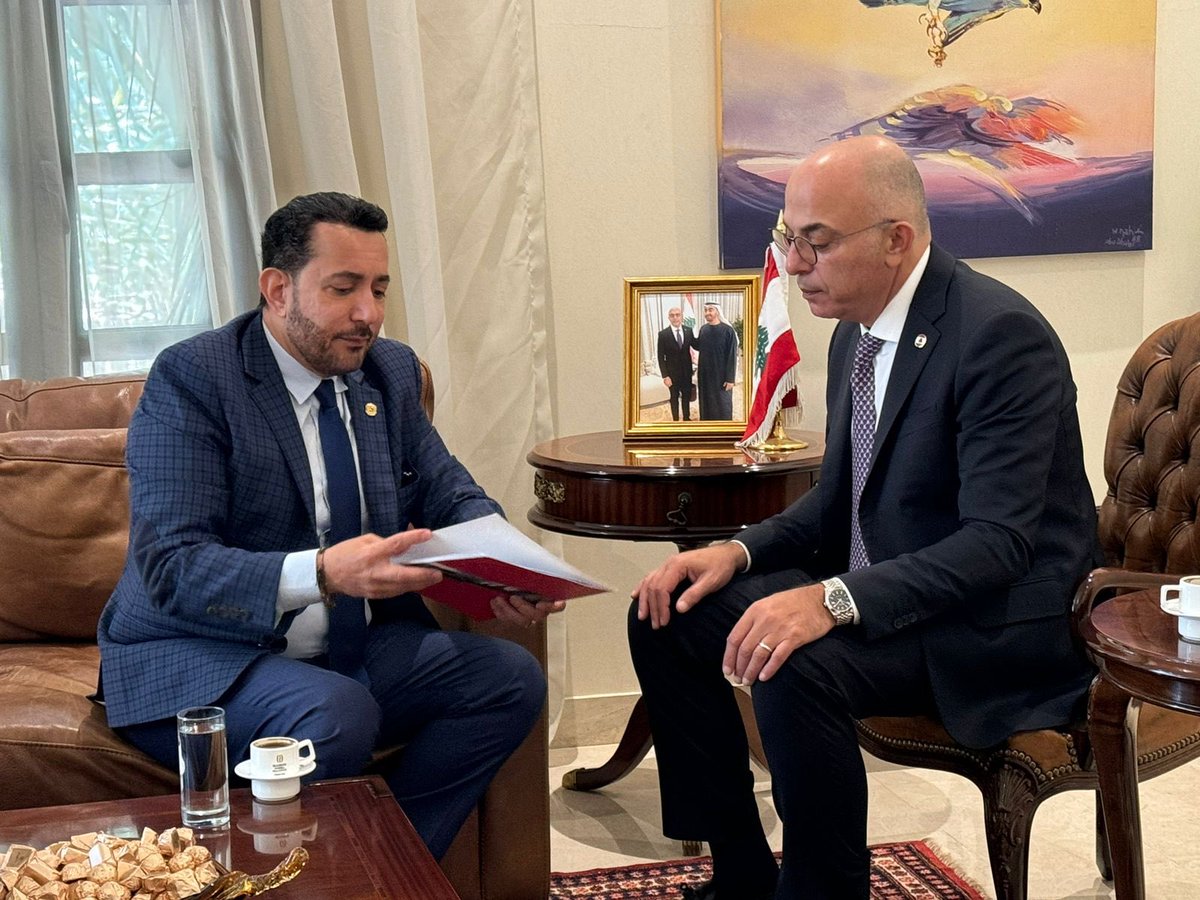 nabil_khalek's tweet image. El Embajador de Venezuela en Emiratos Árabes Unidos Nabil Abdul Khalek sostuvo un encuentro con el Embajador del Líbano en Emiratos Árabes Unidos, Dr Fouad Chehab Dandan, a quien transmitió el mensaje de solidaridad y amistad del Presidente de la República Nicolas Maduro Moros…