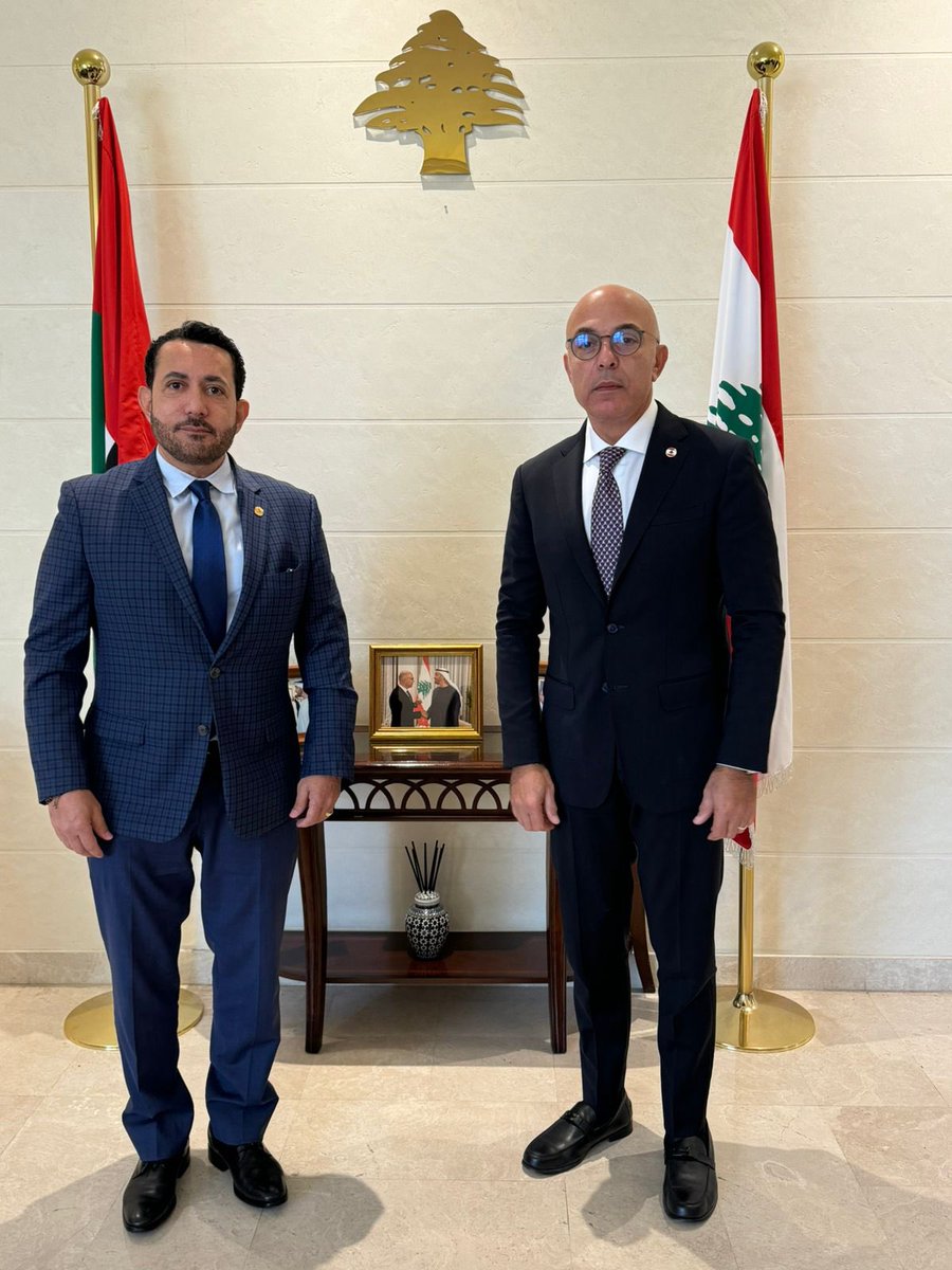 nabil_khalek's tweet image. El Embajador de Venezuela en Emiratos Árabes Unidos Nabil Abdul Khalek sostuvo un encuentro con el Embajador del Líbano en Emiratos Árabes Unidos, Dr Fouad Chehab Dandan, a quien transmitió el mensaje de solidaridad y amistad del Presidente de la República Nicolas Maduro Moros…