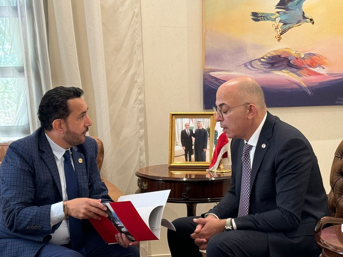 nabil_khalek's tweet image. El Embajador de Venezuela en Emiratos Árabes Unidos Nabil Abdul Khalek sostuvo un encuentro con el Embajador del Líbano en Emiratos Árabes Unidos, Dr Fouad Chehab Dandan, a quien transmitió el mensaje de solidaridad y amistad del Presidente de la República Nicolas Maduro Moros…