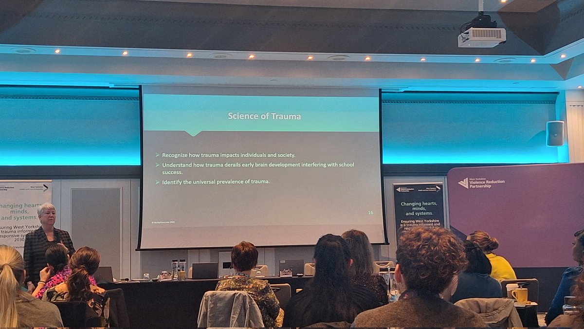 Larissa Engelmann (@larissa_engelm) on Twitter photo This morning at the <a href="/wy_vrp/">West Yorkshire Violence Reduction Partnership</a> West Yorkshire Trauma Informed Criminal Justice Conference. Becky Haas reminding us that communities can make a difference and we can be therapeutic in our approach without being a therapist. What's predictable is preventable. <a href="/VP_Centre/">Vulnerability & Policing Futures Research Centre</a> This morning at the <a href="/wy_vrp/">West Yorkshire Violence Reduction Partnership</a> West Yorkshire Trauma Informed Criminal Justice Conference. Becky Haas reminding us that communities can make a difference and we can be therapeutic in our approach without being a therapist. What's predictable is preventable. <a href="/VP_Centre/">Vulnerability & Policing Futures Research Centre</a>