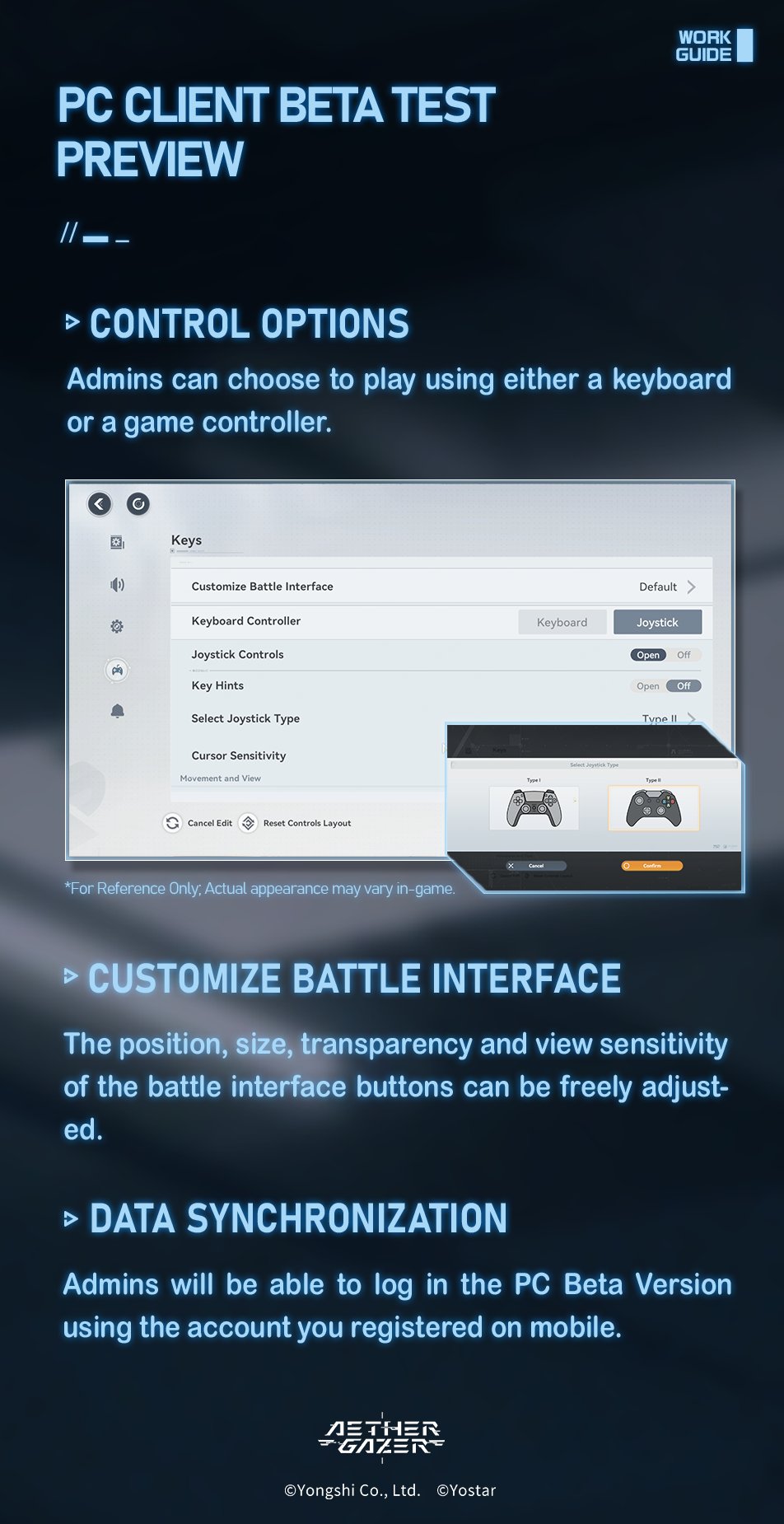 Customization of Aether Gazer Controls