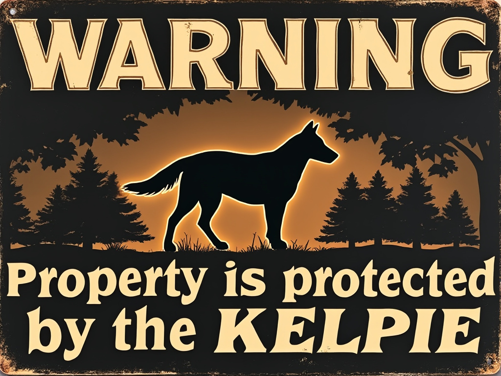 KelpieCoinOffl's tweet photo. 🚨 Trespassers, beware! This property isn't just fenced; it's protected by the ever-vigilant $KELPIE!  🐶💪 You'll think twice before stepping over that line. #KelpieSecurity #TrespassAtYourOwnRisk #KelpieWatch #ProtectedByPaws #MintNow #KRC20 #Barb #MetalSign #Artwork https://t.co/3R38LFSp2Z
