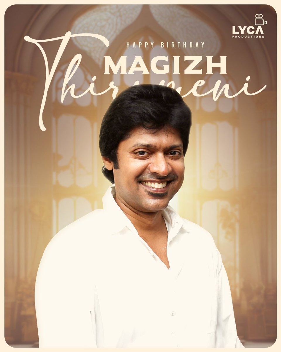 LycaProductions's tweet photo. Happy Birthday to the exceptionally talented Director #MagizhThirumeni 🎉 Keep us always hooked with your intense storylines. 🎬 Wishing you a blockbuster year ahead! 🎉

#HBDMagizhThirumeni #VidaaMuyarchi https://t.co/geToW1vD8o