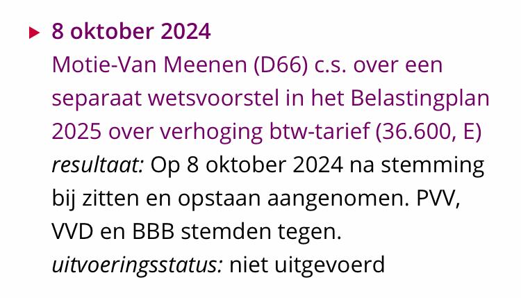 In gezamenlijkheid riepen wij Eerste Kamerleden op: behandel de btw-verhoging in een apart wetsvoorstel. Conform het Raad van State advies.

Een duidelijke meerderheid in de Eerste Kamer is het daar hartgrondig mee eens.