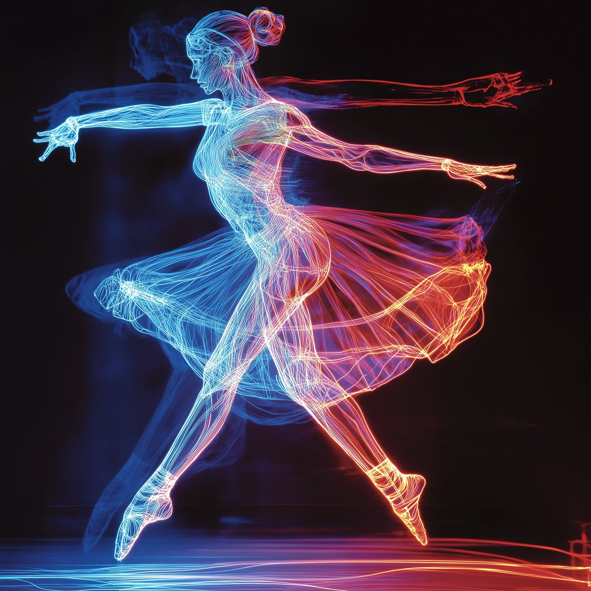 KE_ONEHALFmv2's tweet image. Inspired by DTI to capture the elegance and grace of the dancer’s performance; not just motion but the flow and connectivity of it all.
#AIArt #DiffusionTensorImaging #DanceLovers  #TechMeetsArt #aigeneratedimages #AIGeneratedArt #digitalartwork