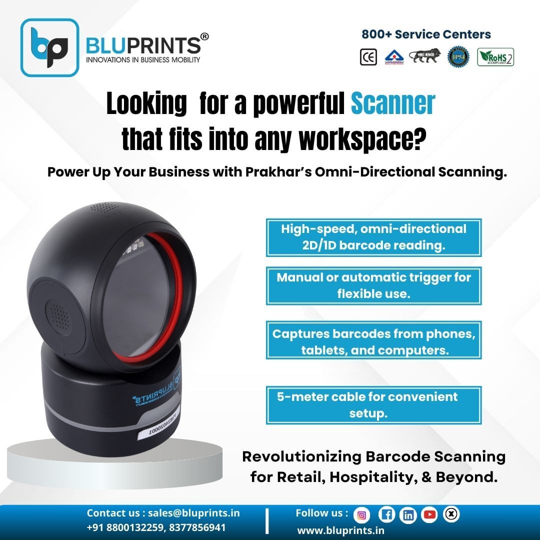 BluprintsSocial's tweet image. Revolutionize your workspace with Bluprints! 📦 Our omni-directional scanner captures every barcode in seconds, eliminating manual errors for seamless efficiency. 🚀

Shop now: bluprints.in/product/prakha…

#Bluprints #BarcodeScanner #RetailTech #Efficiency #Innovation
