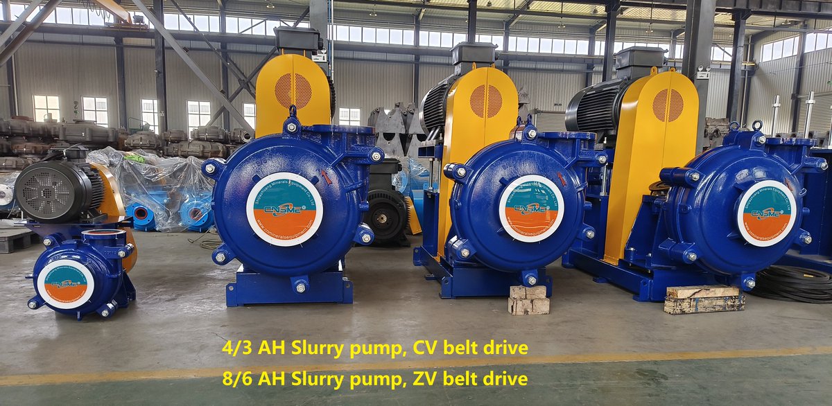 4/3 AH slurry pump + CV belt drive, 8/6 AH slurry pump + ZV belt drive.
Email us for more details: Crystal@cnsmepump.com