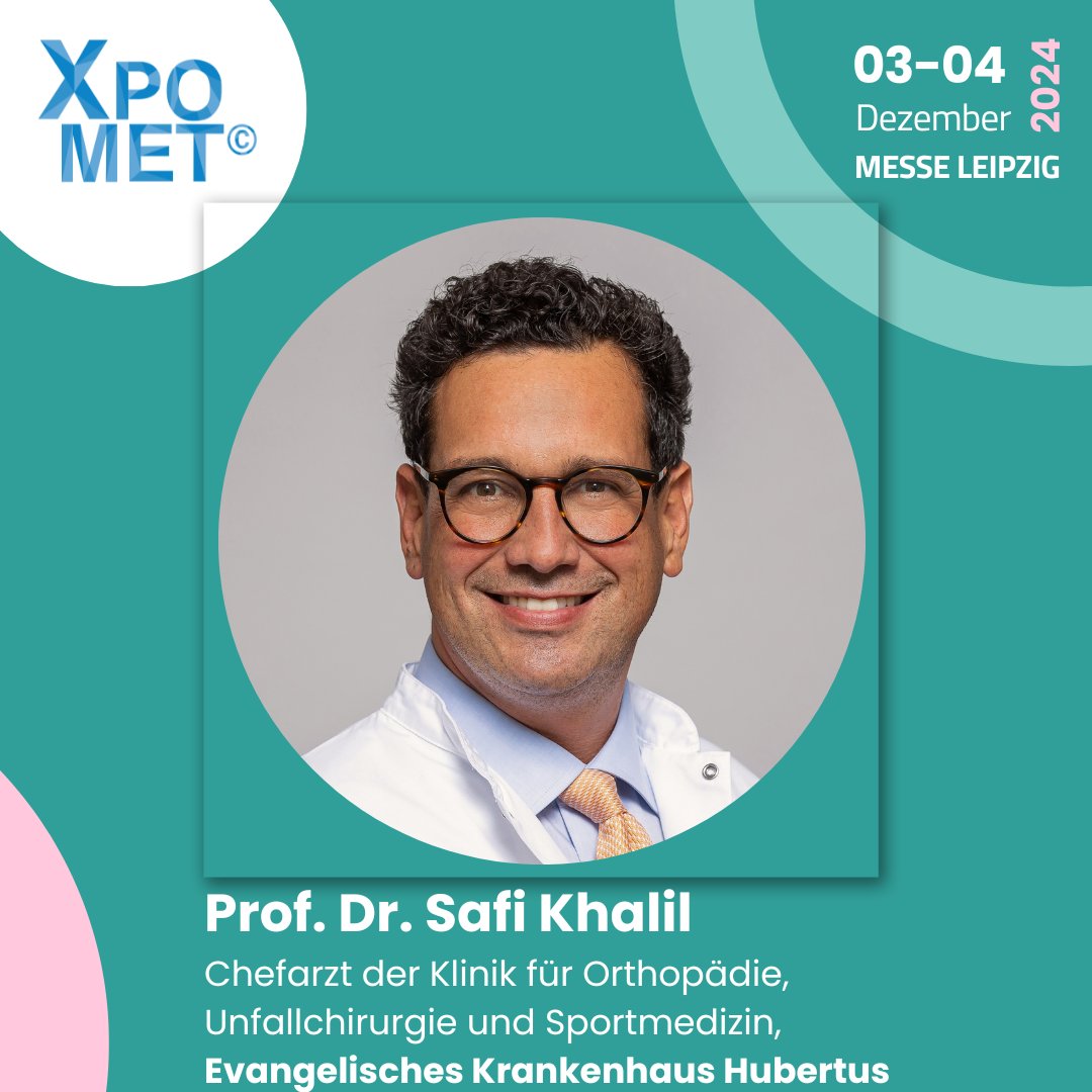 🔥 Speaker Spotlight: Prof. Dr. Safi Khalil, Chefarzt und Entwickler des besttrack™-Konzepts, auf der #XPOMET2024!
Er teilt seine Einblicke zum Thema „Gesundheit als Lösung“.✨
👉 XPOMET 2024 Tickets - XPOMET 2024 Tickets
 #xpomet #DigitalHealth #Innovation #Gesundheit