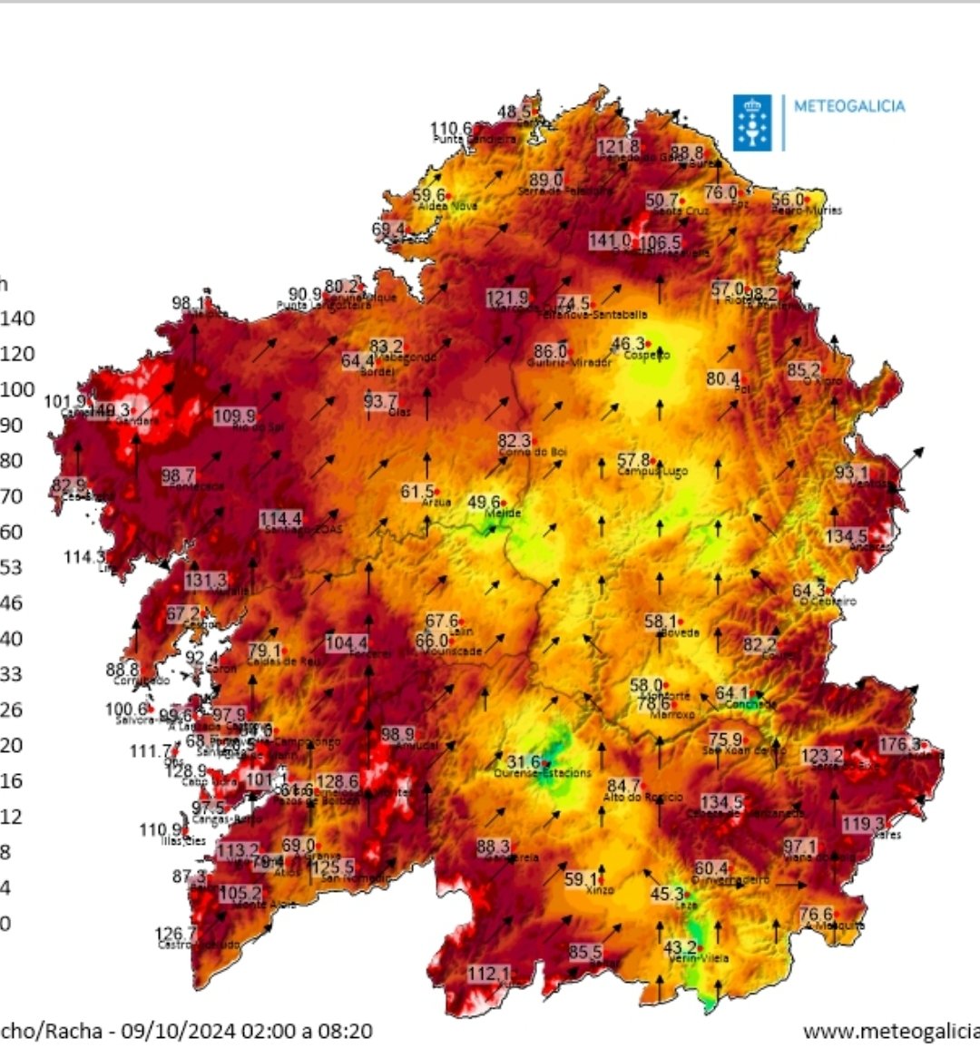 Refachos máximos de vento de #exkirk 176km/h en Lardeira! <a href="/LaRegion/">La Región</a> <a href="/MeteoGalicia/">MeteoGalicia</a>