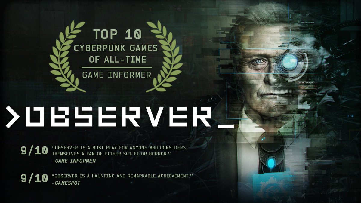 Mateusz_Lenart_'s tweet image. OBSERVER :) It&apos;s still my personal favourite game I&apos;ve made before SH2 remake. Really recommend everyone to play it :)
Rutger Hauer played the protagonist :)
It has vibes from two of my all time favourite movies...SE7EN and Bladerunner :)

#BlooberTeam #observergame