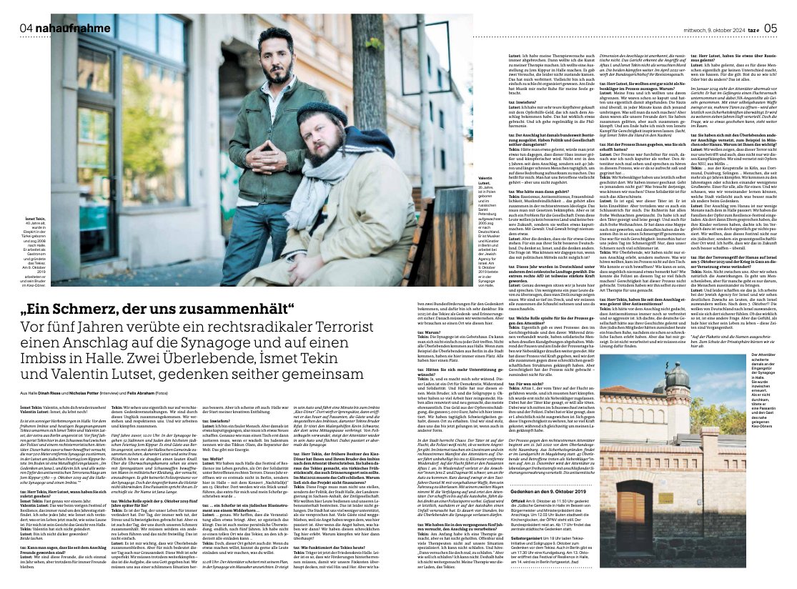 nicholas potter (@n1ckism) on Twitter photo heute jährt sich der rechtsterroristische anschlag in halle zum fünften mal. <a href="/D__nah/">Dinah Riese</a> und ich trafen valentin und ismet, die den angriff überlebten. ein gespräch über wut, trauer und heilung in der <a href="/tazgezwitscher/">taz</a>: taz.de/Fuenf-Jahre-na… heute jährt sich der rechtsterroristische anschlag in halle zum fünften mal. <a href="/D__nah/">Dinah Riese</a> und ich trafen valentin und ismet, die den angriff überlebten. ein gespräch über wut, trauer und heilung in der <a href="/tazgezwitscher/">taz</a>: taz.de/Fuenf-Jahre-na…