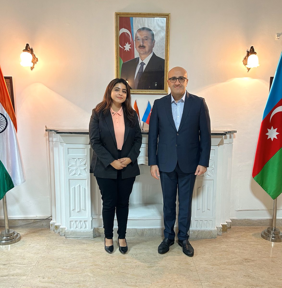 Tillotoma Foundation (@tillotomaf) on Twitter photo Ms Kamakshi Wason, Global COO, Tillotoma Foundation had an official meeting today with H.E. Mr Elchin Huseynli, Ambassador of Azerbaijan to India. The two sides discussed the various areas of synergy, including on the upcoming <a href="/COP29_AZ/">COP29 Azerbaijan</a>.
<a href="/AzerbaijanMFA/">MFA Azerbaijan 🇦🇿</a> <a href="/moefcc/">MoEF&CC</a>
#SouthCaucasus Ms Kamakshi Wason, Global COO, Tillotoma Foundation had an official meeting today with H.E. Mr Elchin Huseynli, Ambassador of Azerbaijan to India. The two sides discussed the various areas of synergy, including on the upcoming <a href="/COP29_AZ/">COP29 Azerbaijan</a>.
<a href="/AzerbaijanMFA/">MFA Azerbaijan 🇦🇿</a> <a href="/moefcc/">MoEF&CC</a>
#SouthCaucasus