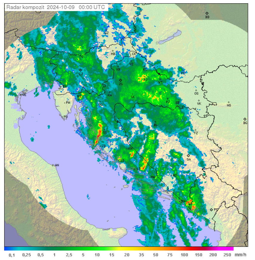 DHMZ_HR's tweet photo. Tijekom noći i jutra kiša je padala u cijeloj zemlji, a najveće količine zabilježene su na području sjevernog Jadrana i Gorske Hrvatske. Ipak, do kraja dana sunčanije i uglavnom bez oborine, ali već sutra poslijepodne nova kišna epizoda. 

Više na https://t.co/7tElXxopKt https://t.co/qhZlC5LJcu