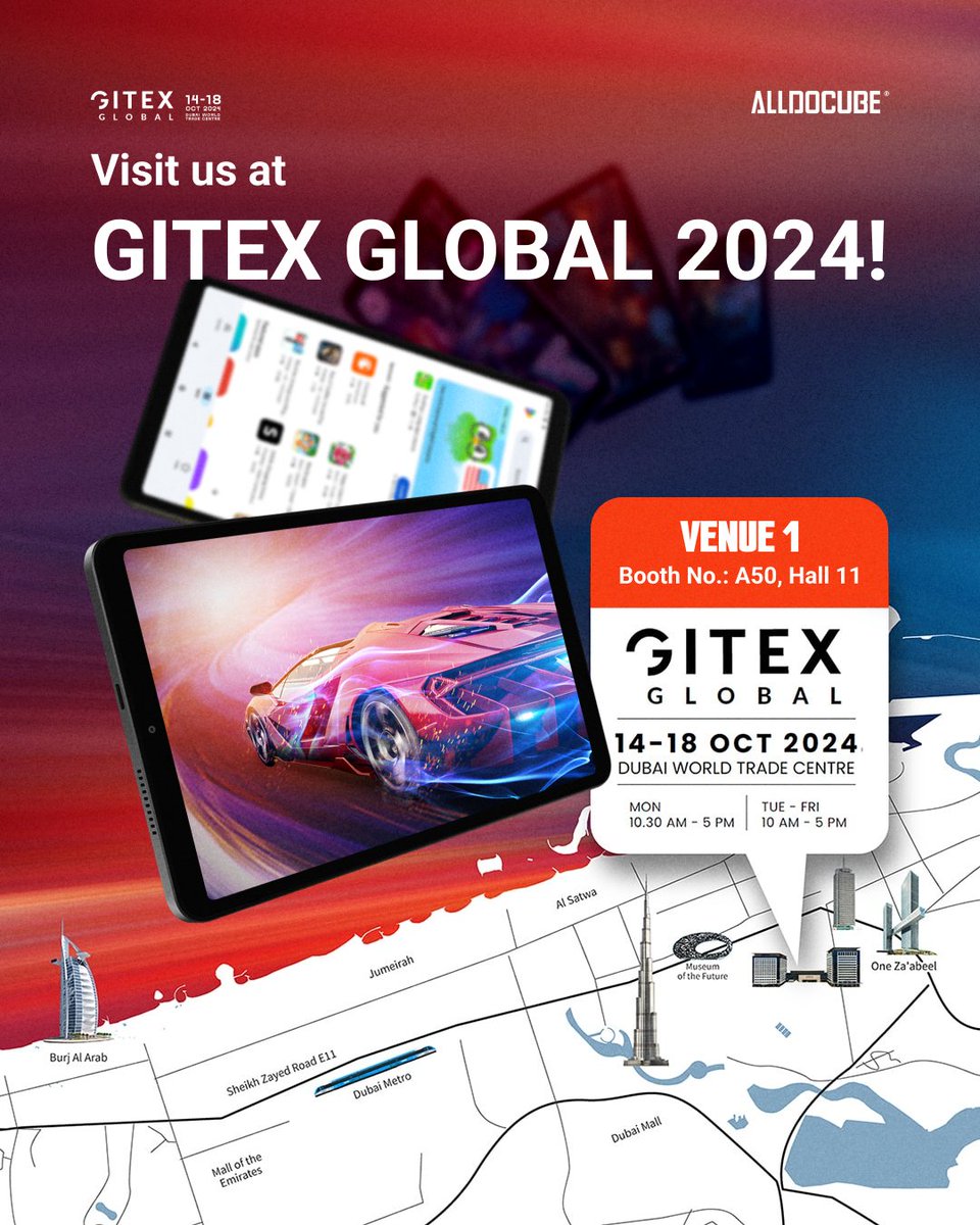 alldocube's tweet image. 🌟 Visit Alldocube at GITEX GLOBAL 2024! 🌟
📍 BOOTH NO.: A50, HALL 11
🗓 14 - 18 OCTOBER 2024, Dubai World Trade Centre
Join us at the world’s largest tech show and connect with industry leaders and innovators. See you there! 🚀
#GITEX2024 #Alldocube #TechShow #Innovation #Dubai…