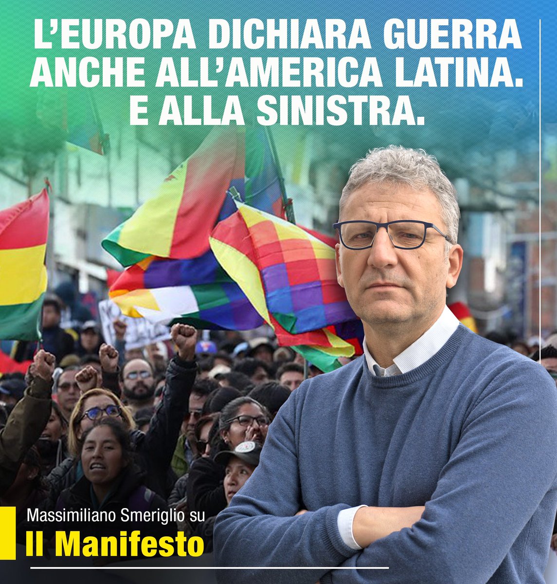L’ #Europa dichiara guerra anche all’America Latina. E alla Sinistra. Un mio articolo su Il Manifesto di oggi. 
Buona lettura. 

👇👇👇

facebook.com/share/p/CmTRdy…?

#9ottobre