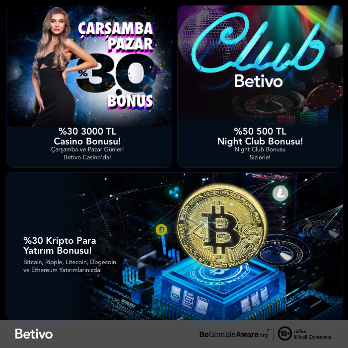 Her güne özel yatırım bonusları ile casino keyfi Betivo'da yaşanıyor! Her çarşamba ve pazar %30 Ekstra Bonus ile kazanın, kazancınızı 15 dakika'da çekin!

Betivo Casino kazandırır!
Güncel Adres 👉 tinyurl.com/betivouyeol
#betivo #bonus #casino #çarşamba
