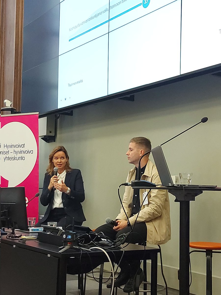SOSTE Suomen sosiaali ja terveys ry (@soste10) on Twitter photo Tarvitsemme ennakointityötä, mutta sen rinnalle tarvitaan myös pohdintaa toivotuista ja tavoitelluista tulevaisuuksista sekä siitä miten näihin päästään, totesi <a href="/HkPernaa/">Hanna-Kaisa Pernaa</a> #sotepol-päivillä.
Mukana tulevaisuuskeskustelussa myös <a href="/OttoThkp/">Otto Tähkäpää</a> ja Raisa Omaheimo. Tarvitsemme ennakointityötä, mutta sen rinnalle tarvitaan myös pohdintaa toivotuista ja tavoitelluista tulevaisuuksista sekä siitä miten näihin päästään, totesi <a href="/HkPernaa/">Hanna-Kaisa Pernaa</a> #sotepol-päivillä.
Mukana tulevaisuuskeskustelussa myös <a href="/OttoThkp/">Otto Tähkäpää</a> ja Raisa Omaheimo.