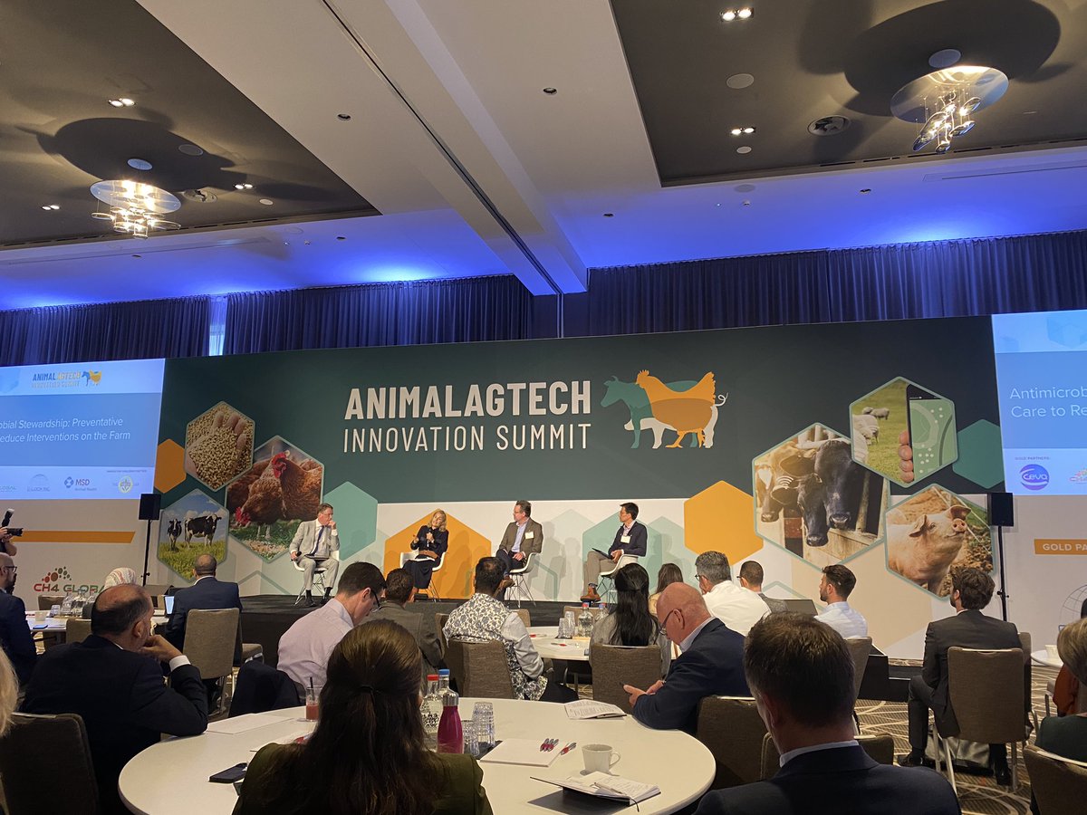 At the AgTech Summit happening in Amsterdam - Opening Plenary - AMR is a multidimensional problem - nutrition, genetics, data, health and welfare.