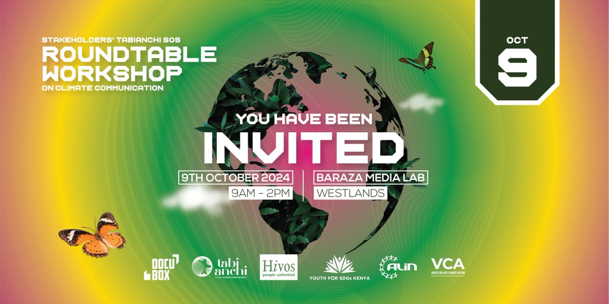 #Tabianchisos is a call to story tellers &amp; media makers in E. A to join hands in the telling of Kenya's climate narrative. We are having a round table climate communication workshop to build the capacity of 60 #wearevca Kenya partners &amp; climate change champions in communication.