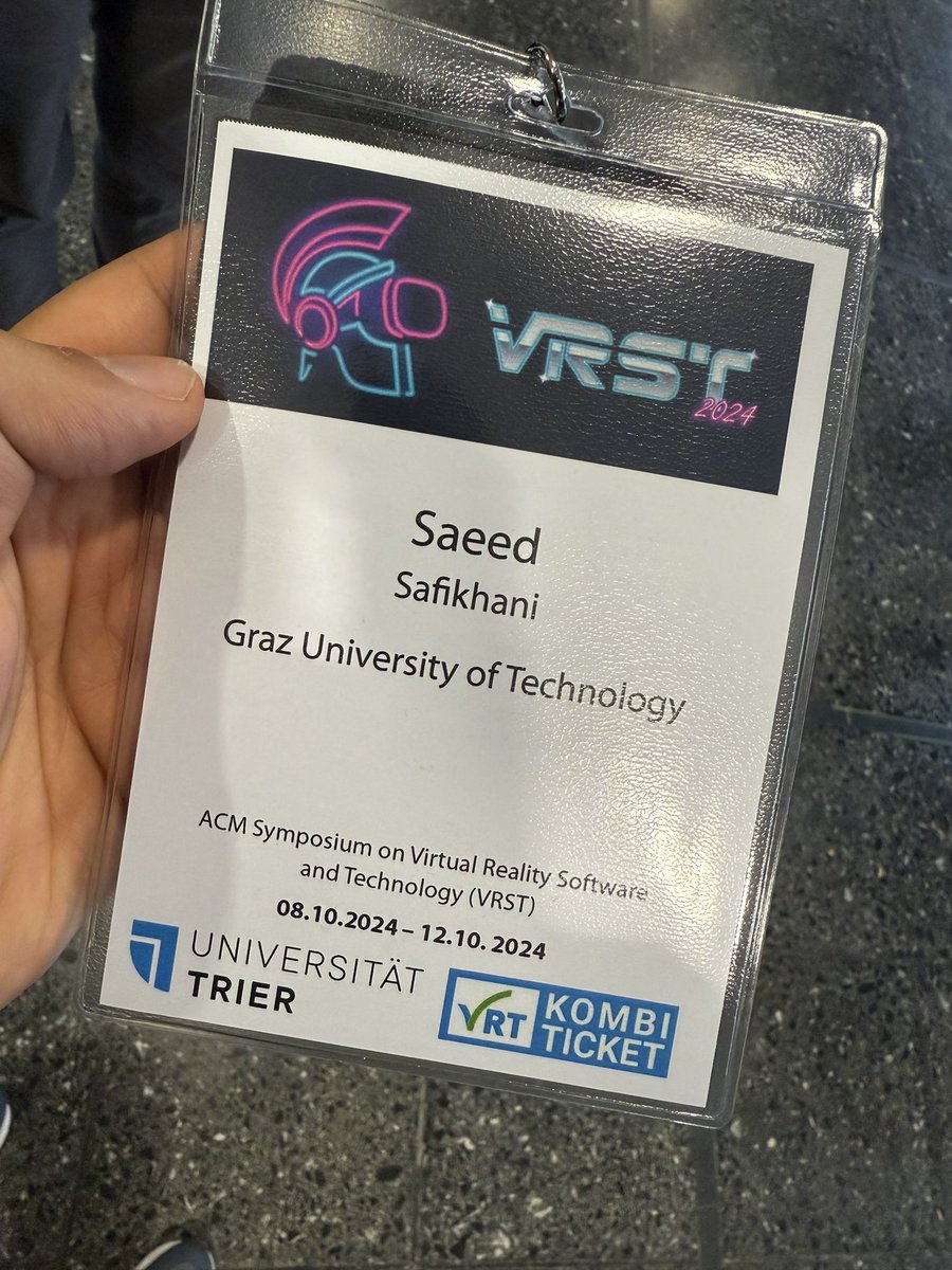 We are presenting our work in VR4Urban FFG project at VRST 2024