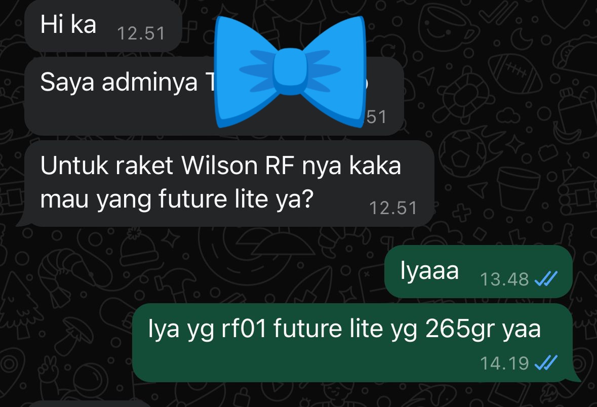 amalia2907's tweet photo. Lg bengong dpt tlp dan chat. Mas nya salah masangin ke yg future. kalo ada yg mau Wilson RF01 FUTURE 280gr udah dipasangin string babolat RPM blast, bisa kabarin gue yaaa... https://t.co/g3znzjtzWv