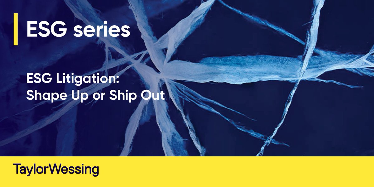 🌍 ESG Litigation: Shape Up or Ship Out

Siedse Willems explores the growing importance of ESG litigation and the and the awareness businesses must demonstrate in order to avoid legal risks and financial / reputational damage: bit.ly/4eBfu7R